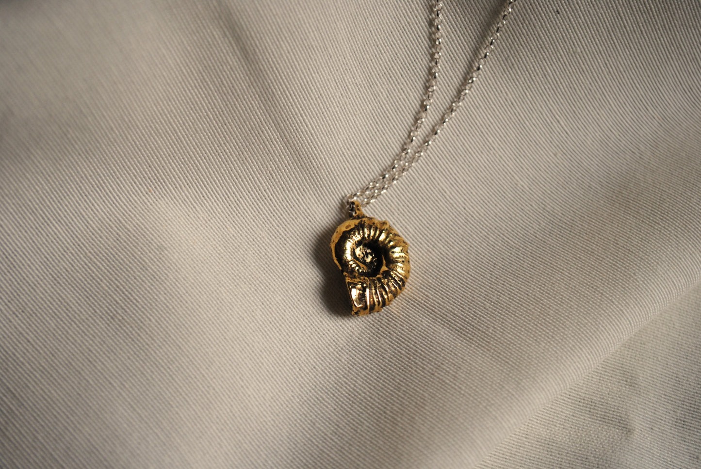 STONE SNAKE II Brass necklace