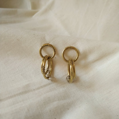 SILVER SONG Boucles d'oreilles laiton