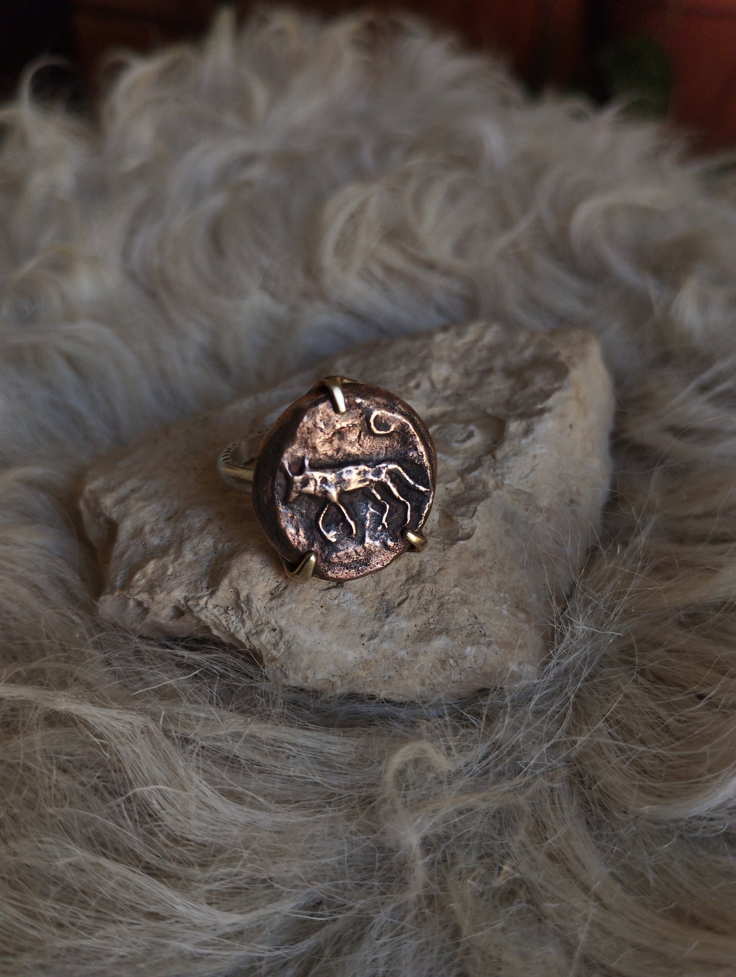 CANIS LUPUS Bague bronze
