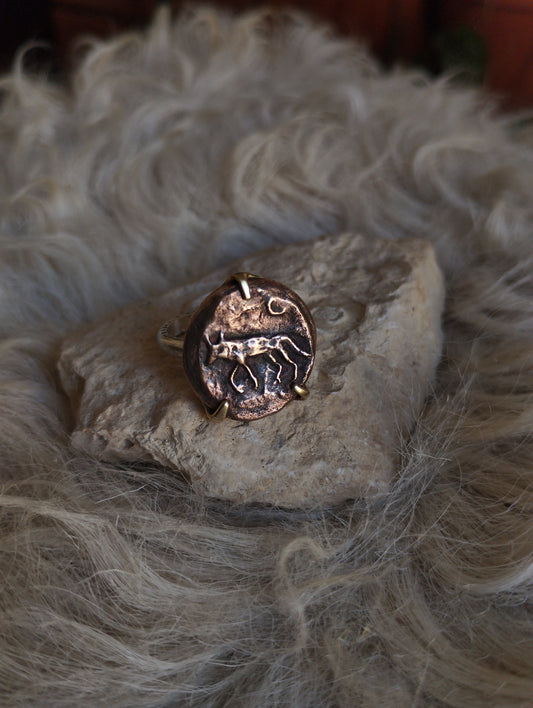 CANIS LUPUS Bague bronze